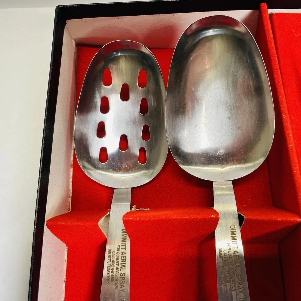 Vermco Stainless Steel Serving Set 2 Spoons Knife Fork Stainless‎ Japan Boxed